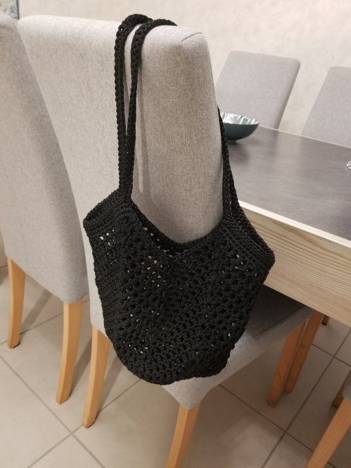 Sac au crochet NOIR