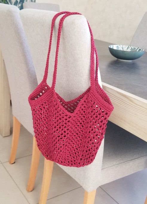 Sac au crochet ROUGE