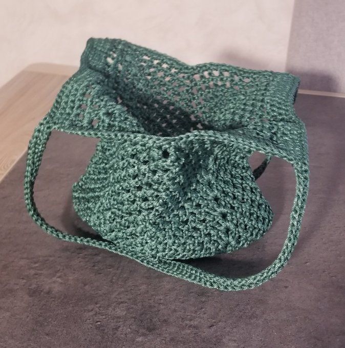 Sac au crochet VERT EMERAUDE