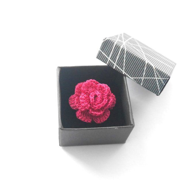 Bague réglable FUCHSIA au crochet