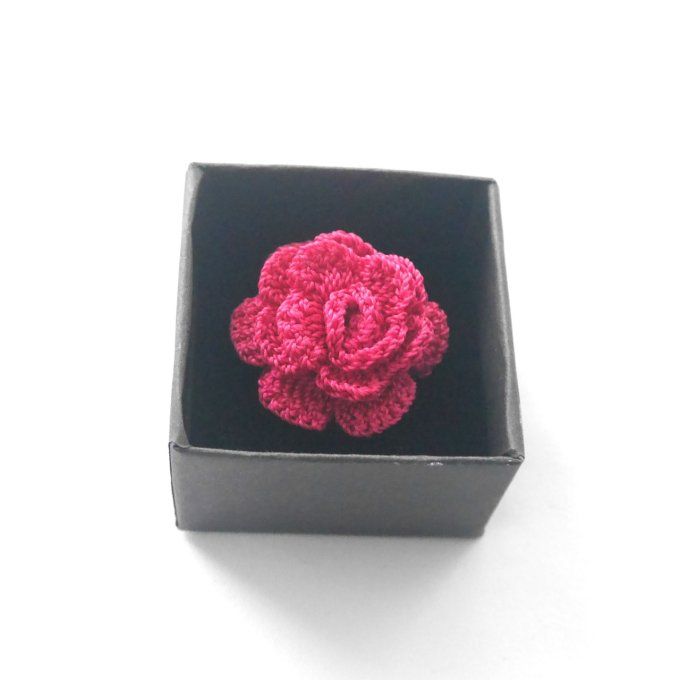 Bague réglable FUCHSIA au crochet