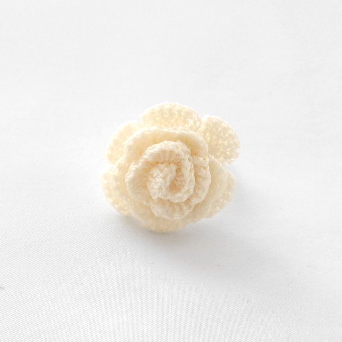 Bague réglable IVOIRE au crochet