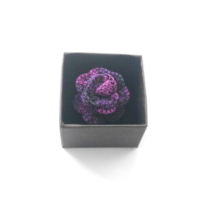 Bague réglable VIOLET  au crochet