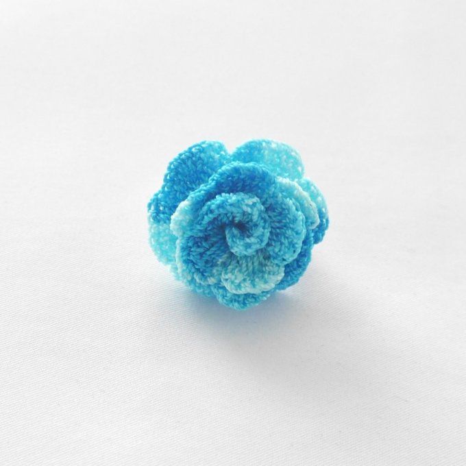Bague réglable BLEU turquoise au crochet