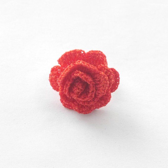 Bague réglable ROUGE au crochet