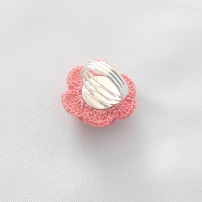 Bague réglable CORAIL au crochet
