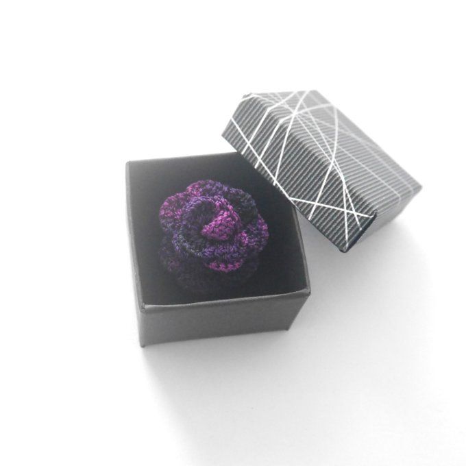 Bague réglable VIOLET  au crochet