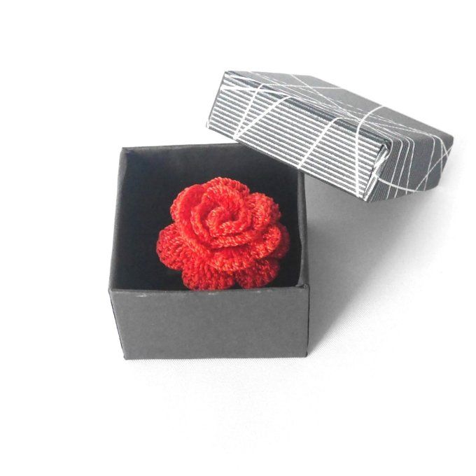 Bague réglable ROUGE au crochet