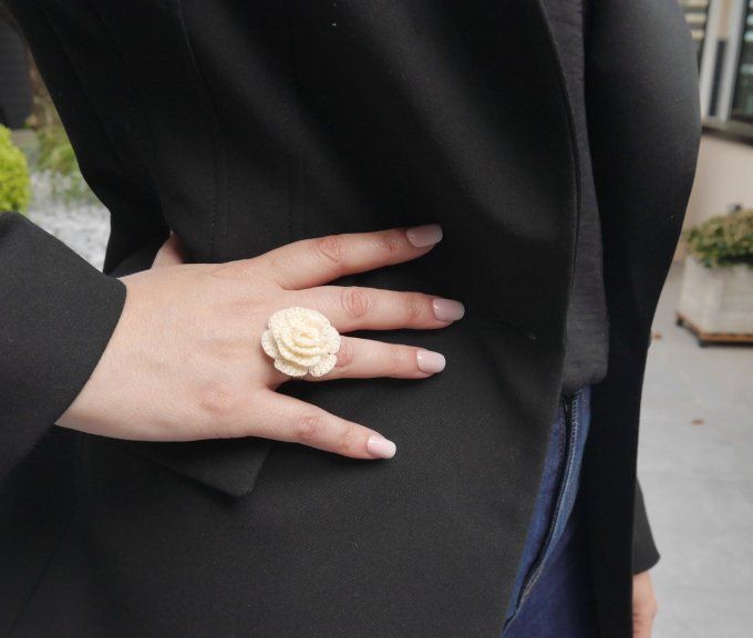 Bague IVOIRE au crochet