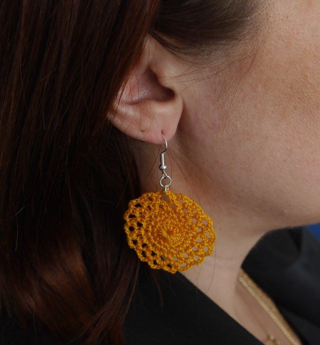 Boucles d'oreilles OCRE au crochet