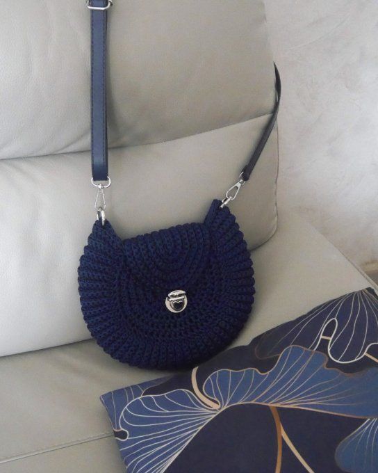 Sac au crochet BLEU MARINE
