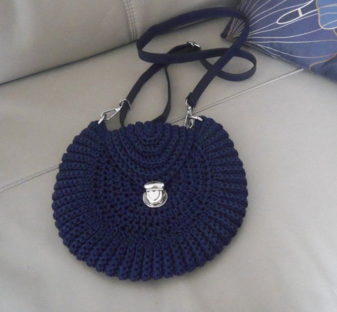 Sac au crochet BLEU MARINE