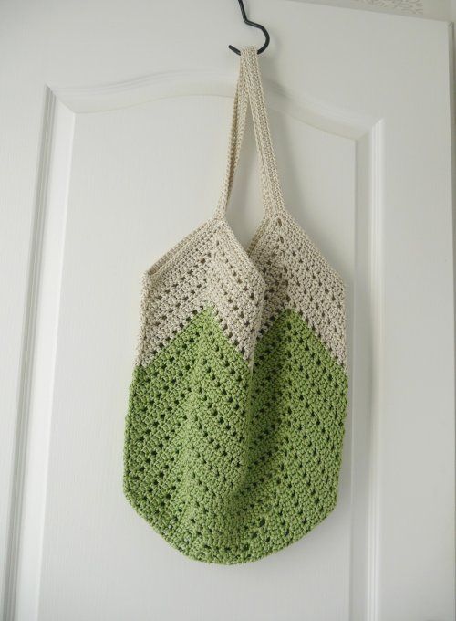 Sac de plage VERT et ECRU 