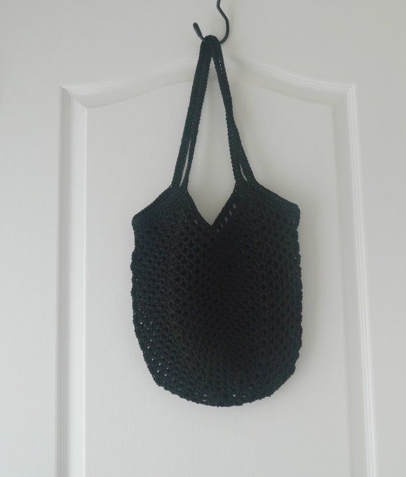 Sac filet au crochet NOIR