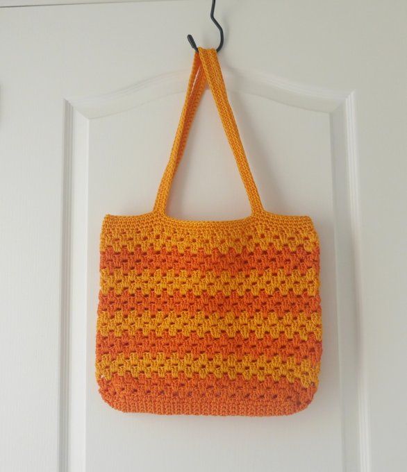 Sac au crochet ORANGE et JAUNE